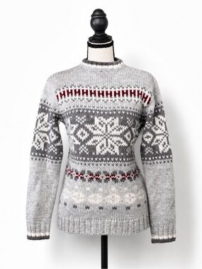 Vintage 2000 Tommy Hilfiger Fair Isle Wool Alpaca Nordic Sweater Y2K Sz S
